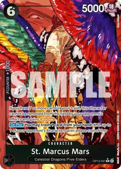 One Piece: Carrying On His Will St. Marcus Mars OP13-091 (Alt Art / Parallel) - Image 3
