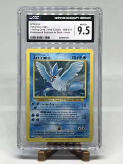 2023 Pokemon TCG Articuno Holo 009/034 Blastoise & Suicune EX CGC 9.5 - Image 1