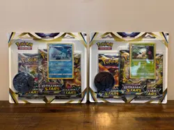 Pokemon TCG: Brilliant Stars 3-Pack Blister Set Leafeon & Glaceon New/Sealed - Image 1
