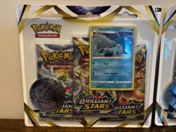 Pokemon TCG: Brilliant Stars 3-Pack Blister Set Leafeon & Glaceon New/Sealed - Image 2