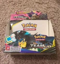 Pokemon Sun & Moon Team Up Booster Box Empty 820650814860 - Image 1