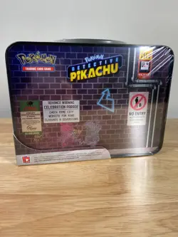Pokemon Detective Pikachu Collector Treasure Chest Lunch Box Tin Sealed TCG - Image 2