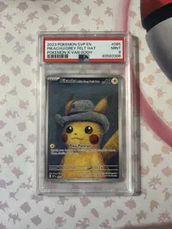 PSA 9 Pikachu with Grey Felt Hat #085 – Pokemon x Van Gogh Promo – Mint - Clean - Image 3
