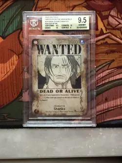 One Piece TCG SHANKS Wanted Poster (SP) OP09-004 Emperors New World BGS 9.5 - Image 1