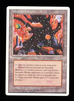 * * 1x Mishra's Factory x1 * * 4th Edition MTG LP Lightly Played - Image 1
