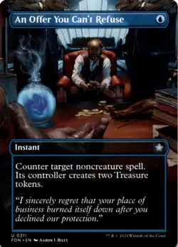 MTG An Offer You Can't Refuse (Borderless) Normal NM Foundations Magic 311 - Image 1