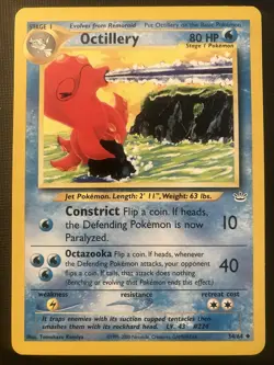 Octillery 34/64 Pokemon Neo Revelation Common LP - Image 1