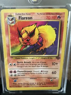 Pokemon TCG Jungle set Flareon 19/64 Rare *Non-Holo* (Lightly Played) 1999 - Image 1