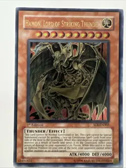 Yu-Gi-Oh Hamon, Lord of Striking Thunder SOI-EN002 1st Edition Ultimate Rare - Image 1