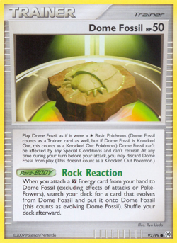 Dome Fossil 92/99 Common | Arceus | Pokemon Card - Image 1