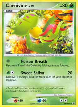 Carnivine 68/127 Common | Platinum | Pokemon Card - Image 1