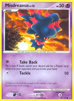 Misdreavus 83/127 Common | Platinum | Pokemon Card - Image 1