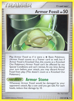 Armor Fossil 119/127 Common | Platinum | Pokemon Card - Image 1