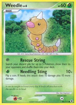 Weedle 86/111 Common | Rising Rivals | Pokemon Card - Image 1