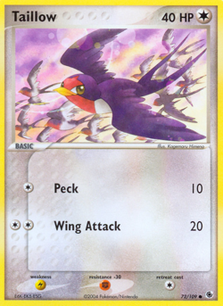 Taillow 72/109 Common | Ruby & Sapphire | Pokemon Card - Image 1