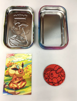 Pokemon TCG Flareon Scarlet & Violet Prismatic Evolutions Mini Tin Card Coin - Image 3