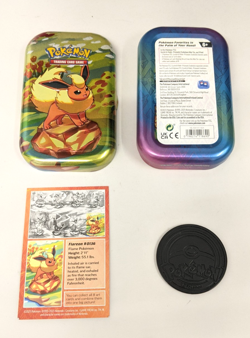 Pokemon TCG Flareon Scarlet & Violet Prismatic Evolutions Mini Tin Card Coin - Image 4