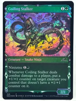 Coiling Stalker NM/M* FOIL SHOWCASE Kamigawa Neon Dynasty 0537 mtg -UnltdCards - Image 1
