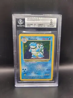 BGS 8 Blastoise #2 Base Set Holo Rare Unlimited Pokemon Game 1999 Mint - Image 1