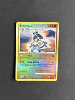 Pokemon TCG Lucario 6/130 Diamond & Pearl Reverse Holo Promo Burger King 2007 - Image 1