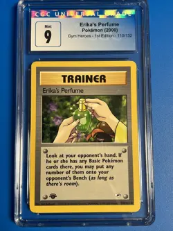 2000 Pokemon Gym Heroes 1st Edition Erika's Perfume #110 CGC 9 Mint - Image 1