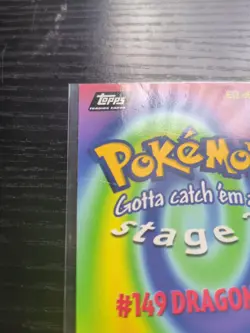 1999 Topps Pokemon Animation Series 1 E12 of 12 #149 Dragonite Black Logo - Image 5