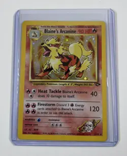 2000 Pokemon BLAINE'S ARCANINE #1/132 Gym Challenge Unlimited Holo Rare English - Image 1
