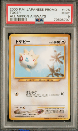 Togepi No. 175 ANA All Nippon Airways Pokemon card Promo 2000 PSA 9 MINT - Image 1