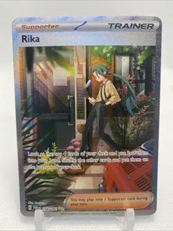 Pokemon TCG Rika 258 Paradox Rift Trainer Special Illustration Card 258/182 - Image 1