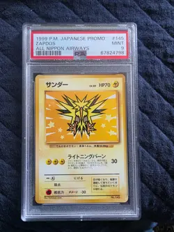 ZAPDOS 1999 POKEMON JPN PROMO ANA AIRWAYS ALL NIPPON AIRWAYS #145 JAPANESE PSA 9 - Image 1