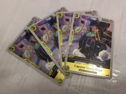FULL PLAYSET: Capone"Gang"Bege One Piece OP04-100 Kingdoms of Intrigue Foil x4 - Image 1
