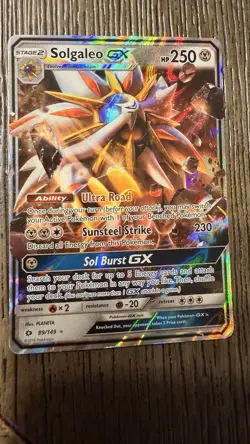 Pokemon Sun & Moon Base Set Solgaleo GX 89/149 Ultra Rare Holo Card 2016 - Image 1