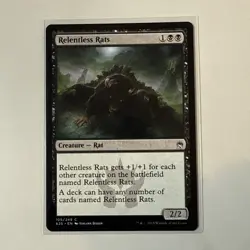 Relentless Rats #117 - MTG Masters 25 Regular Collector Rare NM Magic Card - Image 1