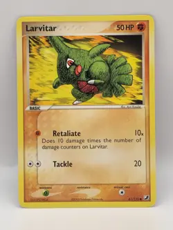 Larvitar 61/115 EX Unseen Forces Pokemon Card NM/EXC/LP - Image 1