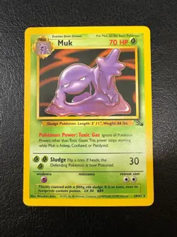 Pokemon WOTC 1999 Fossil Base Set Muk Rare Vintage Pokemon Card - Image 1