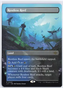 Restless Reef (Borderless) The Lost Caverns of Ixalan #349 MTG NM / M - Image 1