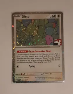 Ditto (132/165 MEW) Play Stamped Prize Pack Series 6 Pokemon TCG - Image 1
