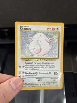 Pokemon Chansey 3/102 Holo 1999-2000 UK 4th Print Base Set - Image 4