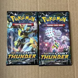 Pokemon TCG Sun & Moon Lost Thunder Booster Pack Lot Of 2! - Image 1