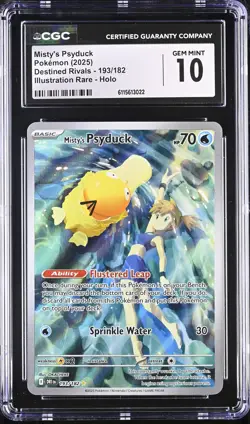 CGC 10 - MISTY'S PSYDUCK - 193/182 ILLUSTRATION RARE HOLO POKEMON - Image 1