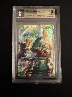 Roronoa Zoro - PRB02-006 (SP) - The Azure Sea's Seven (OP14) BGS 10 Bubble Zoro - Image 1