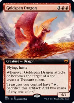 Goldspan Dragon (Extended Art) [Kaldheim] Near Mint - Image 1