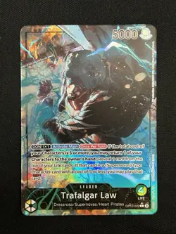 One Piece Trafalgar Law OP10-022 Leader Alt Art Royal Blood English - Image 1