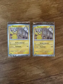 2x Pokemon TCG Promo Oversized Card - Pikachu at the Museum (Sealed) - UK - Image 1
