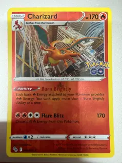 Pokemon TCG Charizard Pokemon Go 010/078 Reverse Holo Rare NM/M Pack to sleeve - Image 1