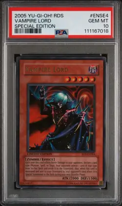 2005 Yu-Gi-Oh Vampire Lord Rise of Destiny Special Edition RDS Ultra Rare PSA 10 - Image 1