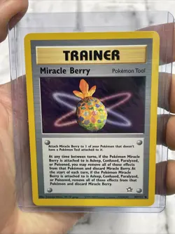 POKEMON MIRACLE BERRY 94/111 NEO GENESIS UNCOMMON NEAR MINT NM VINTAGE VTG CARD - Image 1