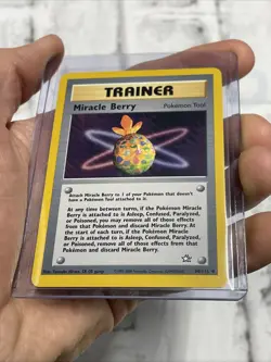 POKEMON MIRACLE BERRY 94/111 NEO GENESIS UNCOMMON NEAR MINT NM VINTAGE VTG CARD - Image 2