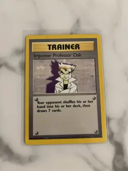 Imposter Professor Oak 73/102 Rare Trainer Card(Pokemon TCG Base Set) - Image 1