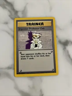 Imposter Professor Oak 73/102 Rare Trainer Card(Pokemon TCG Base Set) - Image 2